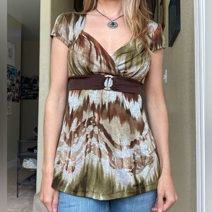 IZ Byer Y2k empire waist babydoll top